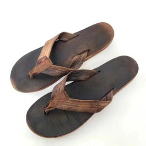 Rainbow Leather Flip Flop Sandals